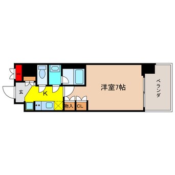 間取図 ルネフラッツ谷町四丁目