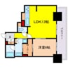 ブランズタワー・ウェリス心斎橋NORTH 1LDKの間取り