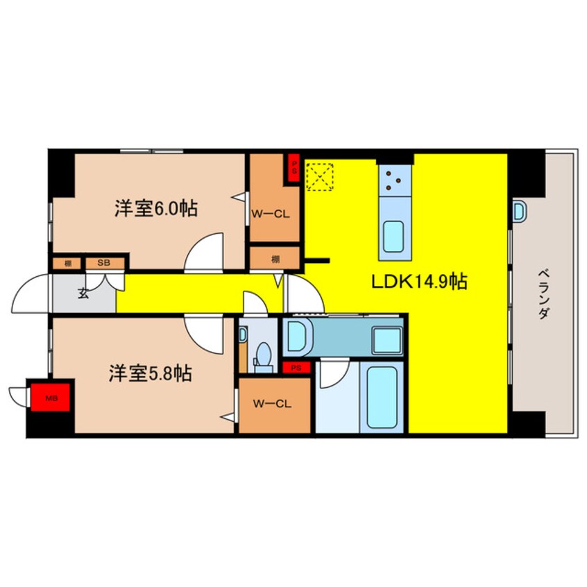 間取図 ポラリス松ヶ枝