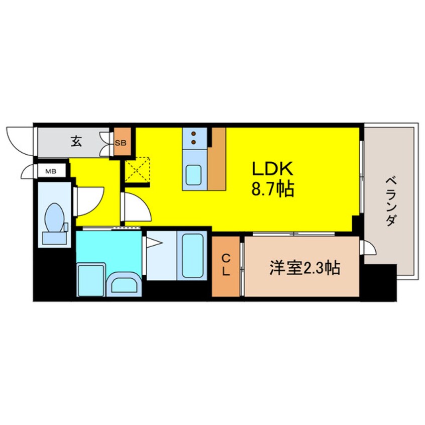 間取図 プレサンス天満橋ヴェルエラ