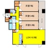 クレヴィアタワー御堂筋本町 3LDKの間取り