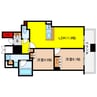 クレヴィアタワー御堂筋本町 2LDKの間取り