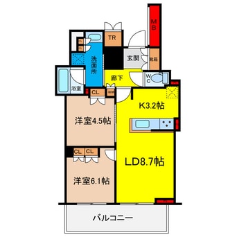 間取図 クレヴィアタワー御堂筋本町