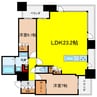 シティタワー大阪本町 2LDKの間取り