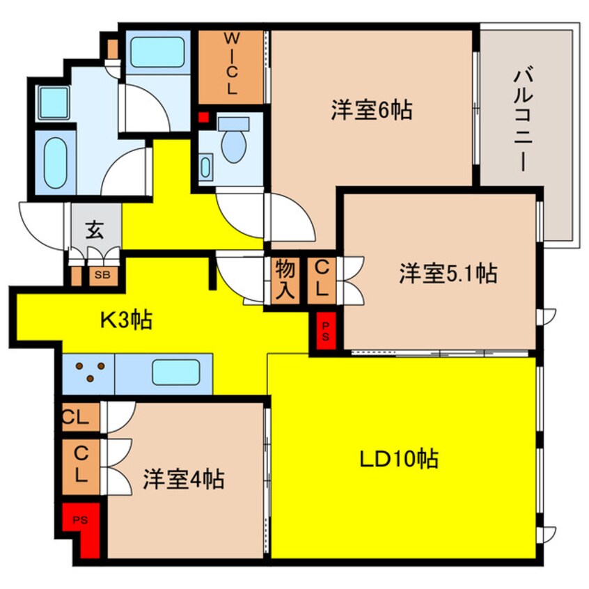 間取図 シティタワー大阪本町