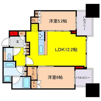 間取図 シティタワー大阪本町