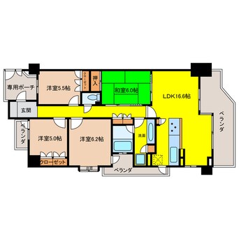 間取図 ライオンズマンション中津