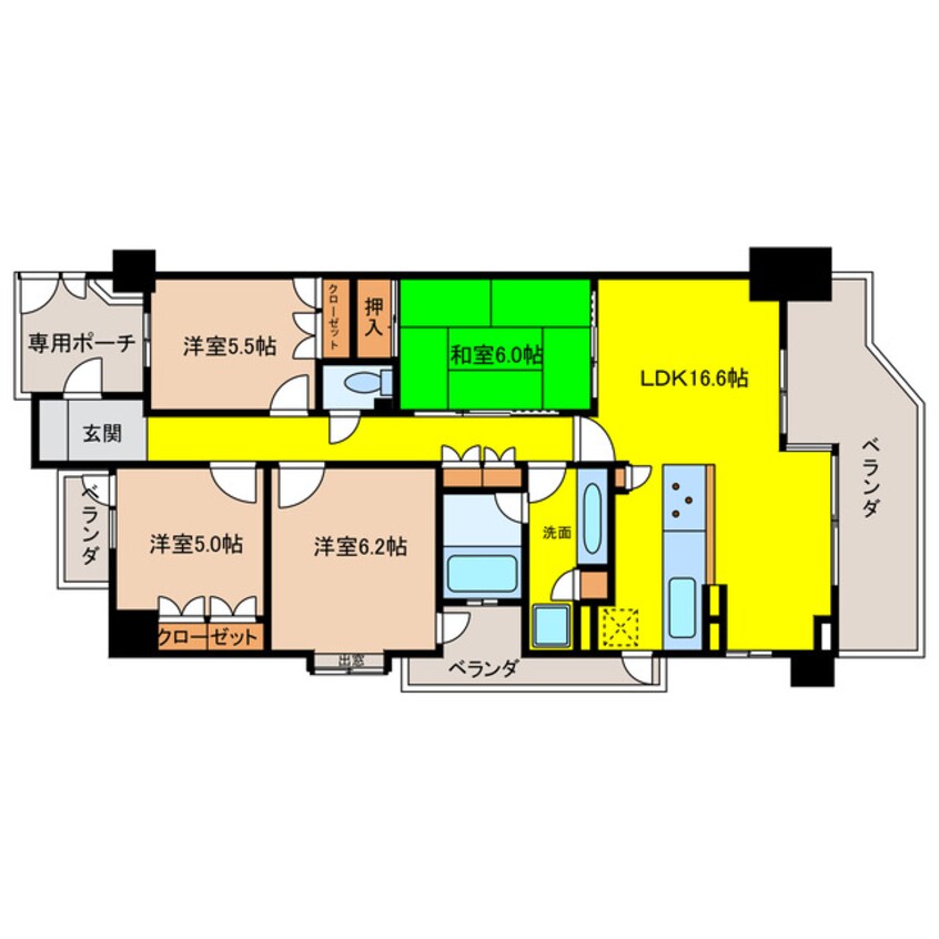 間取図 ライオンズマンション中津