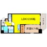 プレジオ鎗屋町 1LDKの間取り
