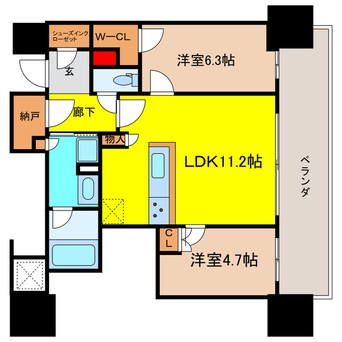 間取図 シエリアタワー大阪天満橋