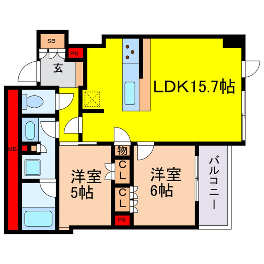 間取図 プレミストタワー靱本町