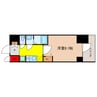 プレサンス松屋町ヴィゴラス 1Kの間取り
