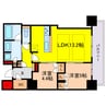 ブランズタワー・ウェリス心斎橋サウス 2LDKの間取り