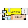 Vinoプレジオ本町 1LDKの間取り