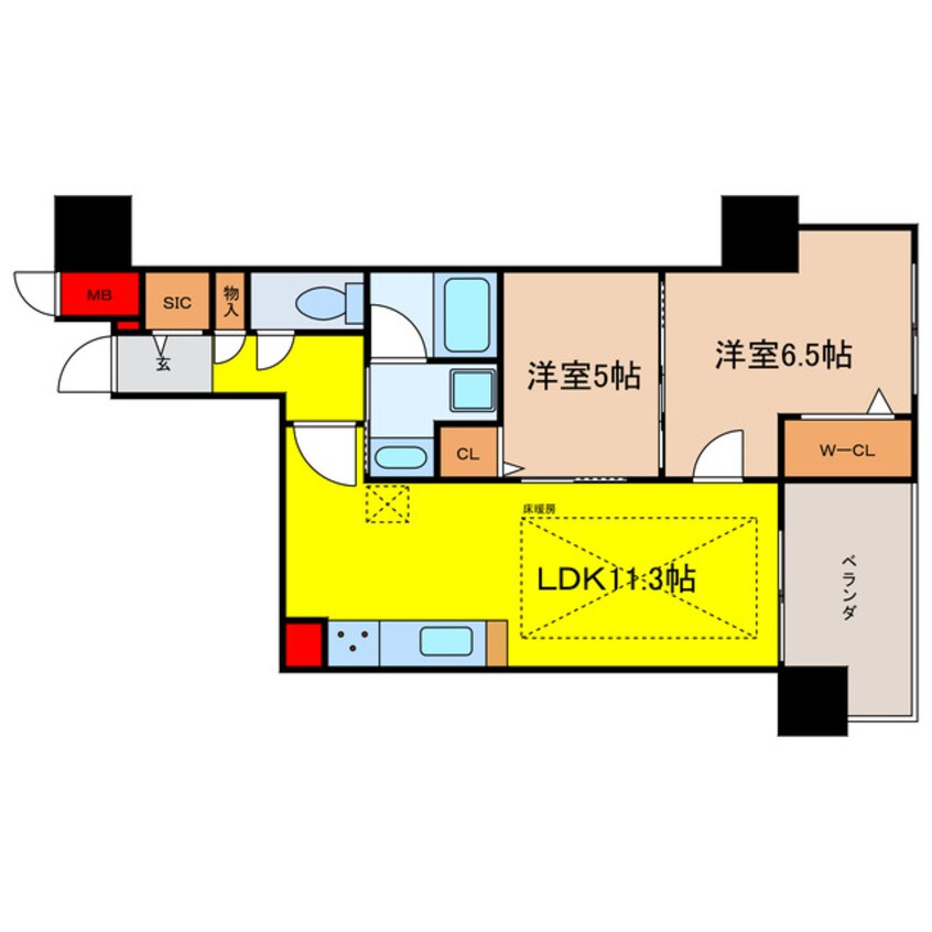 間取図 IBC Residence West