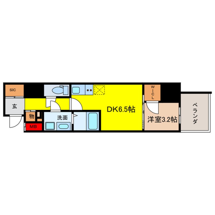 間取図 Metrosa谷町六丁目North