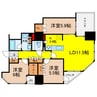 ブランズタワー大阪本町 3LDKの間取り
