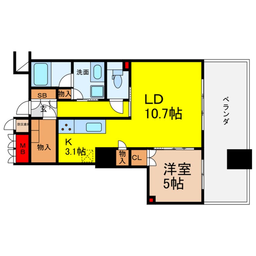 間取図 ブランズタワー大阪本町