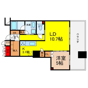 間取図 ブランズタワー大阪本町