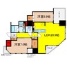 ブランズタワー大阪本町 2LDKの間取り