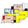 ブランズタワー大阪本町 2LDKの間取り