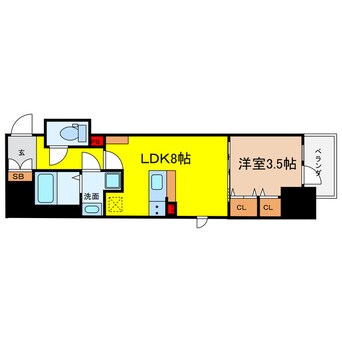 間取図 レジュールアッシュ谷町四丁目グランクラス