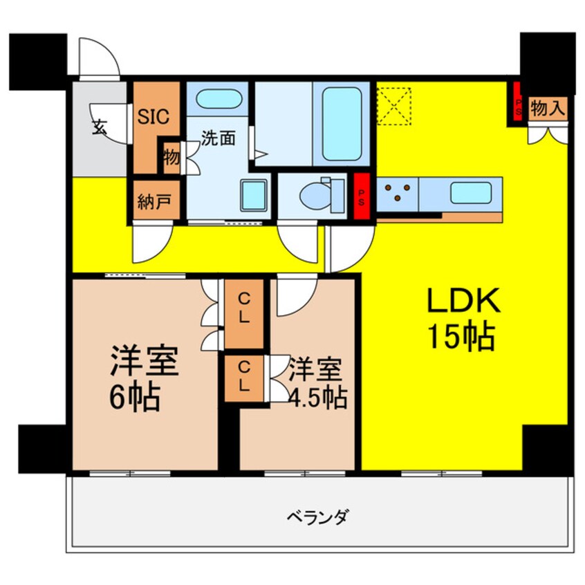 間取図 シエリアタワー大阪福島