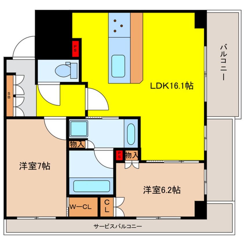 間取図 シエリアタワー大阪福島