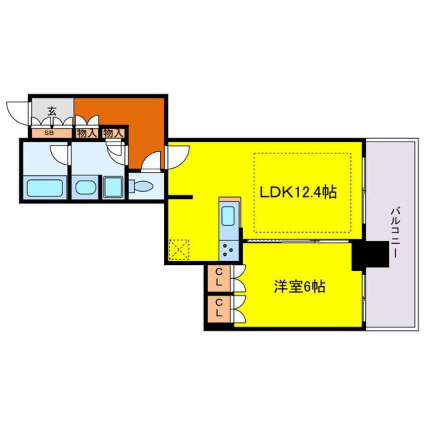 間取図 ローレルタワー堺筋本町