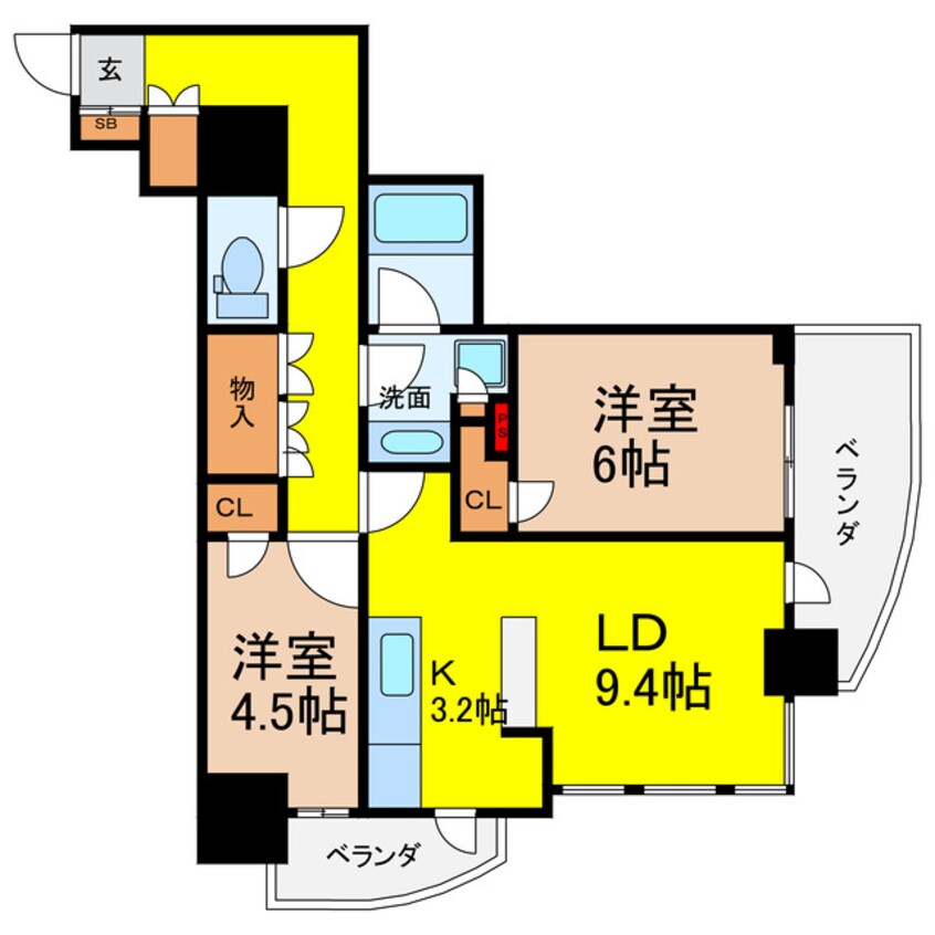 間取図 ローレルタワー堺筋本町