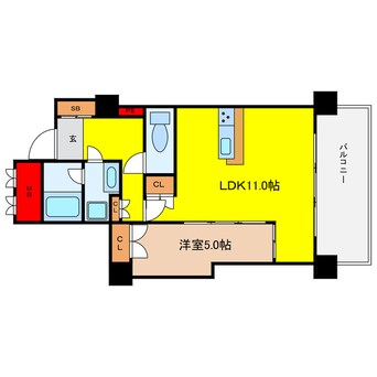 間取図 ローレルタワー堺筋本町