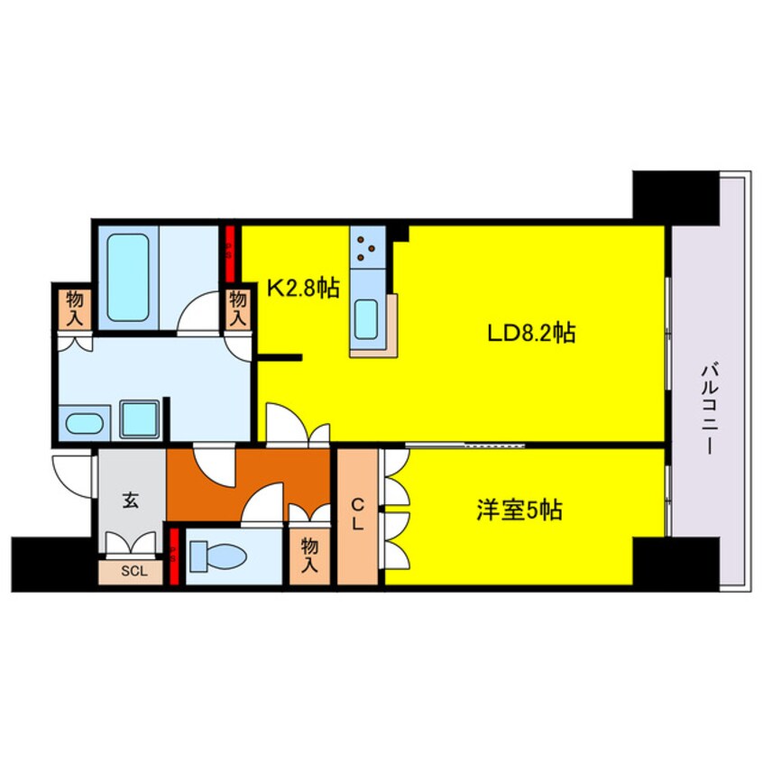 間取図 ローレルタワー堺筋本町