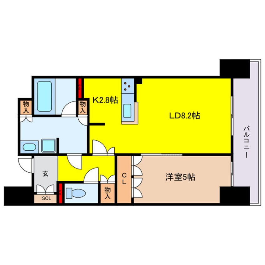 間取図 ローレルタワー堺筋本町