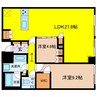 Brillia Tower 堂島 2LDKの間取り