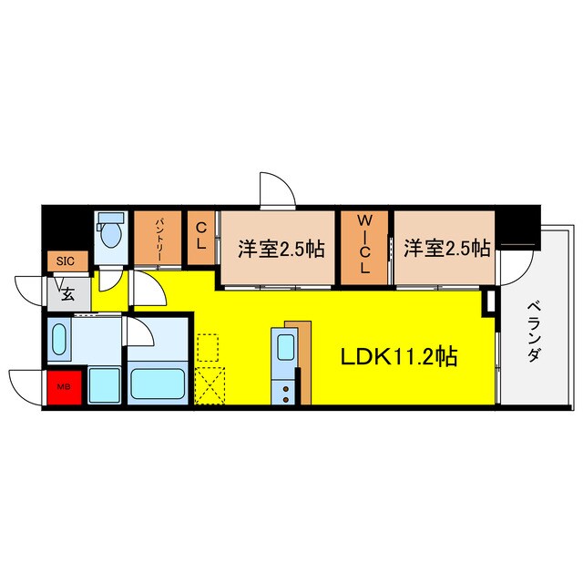 間取り図 セレニテフラン梅田