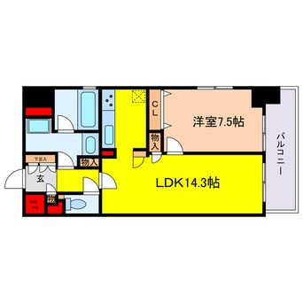 間取図 リーガル北心斎橋