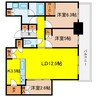 シエリアタワー大阪堀江 3LDKの間取り
