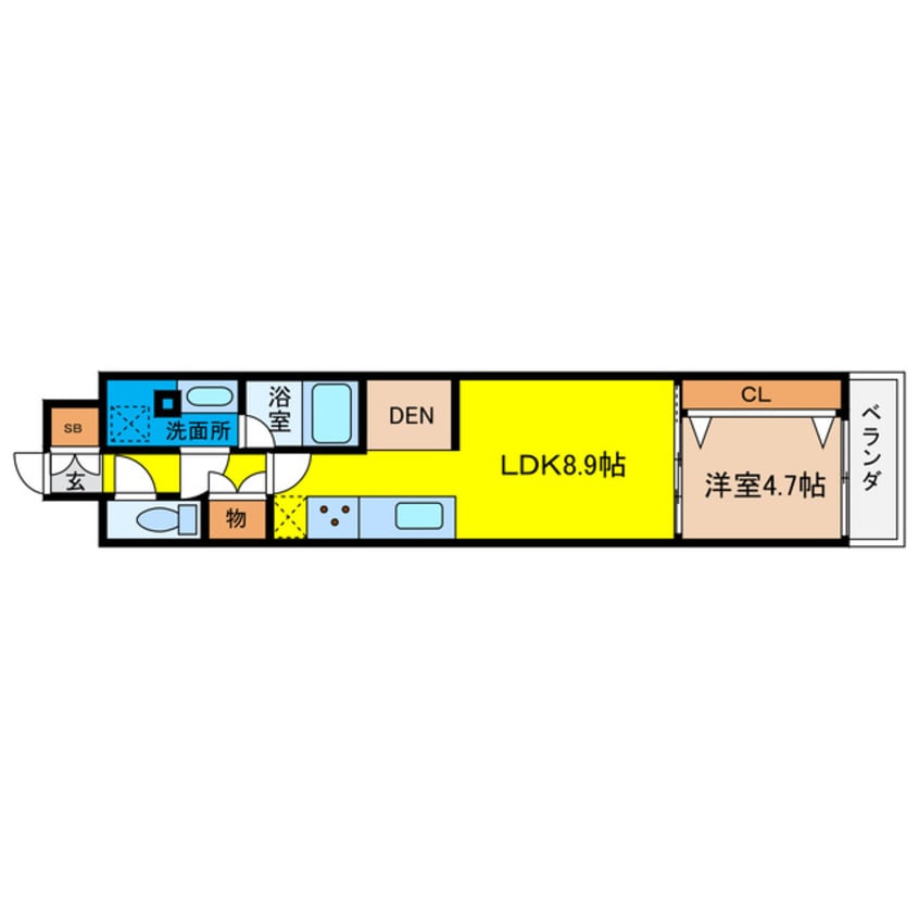 間取図 アーバネックス梅田中崎町Ⅱ