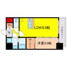 アドバンス大阪城ベレッツァ 1LDKの間取り