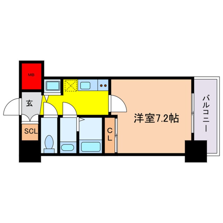 間取図 アドバンス大阪城ベレッツァ