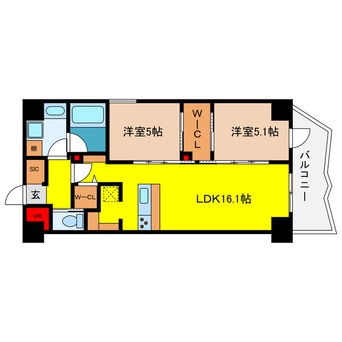 間取図 コンフォリア・リヴ谷町四丁目