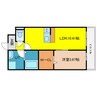 エスグランデ中崎町 1LDKの間取り