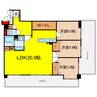 エステムコート南堀江シティライフ 3LDKの間取り