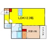 グロワールひまりⅡ 1LDKの間取り