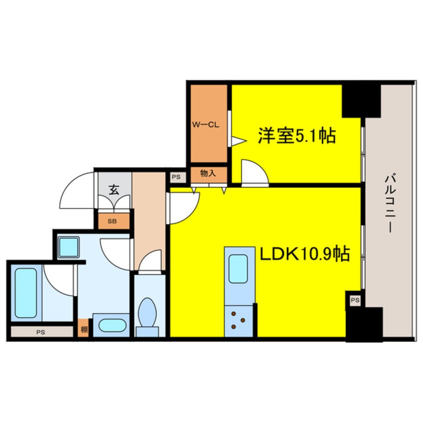 間取図 LAZO内久宝寺