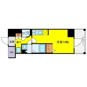 間取図 Metrosa谷町六丁目South