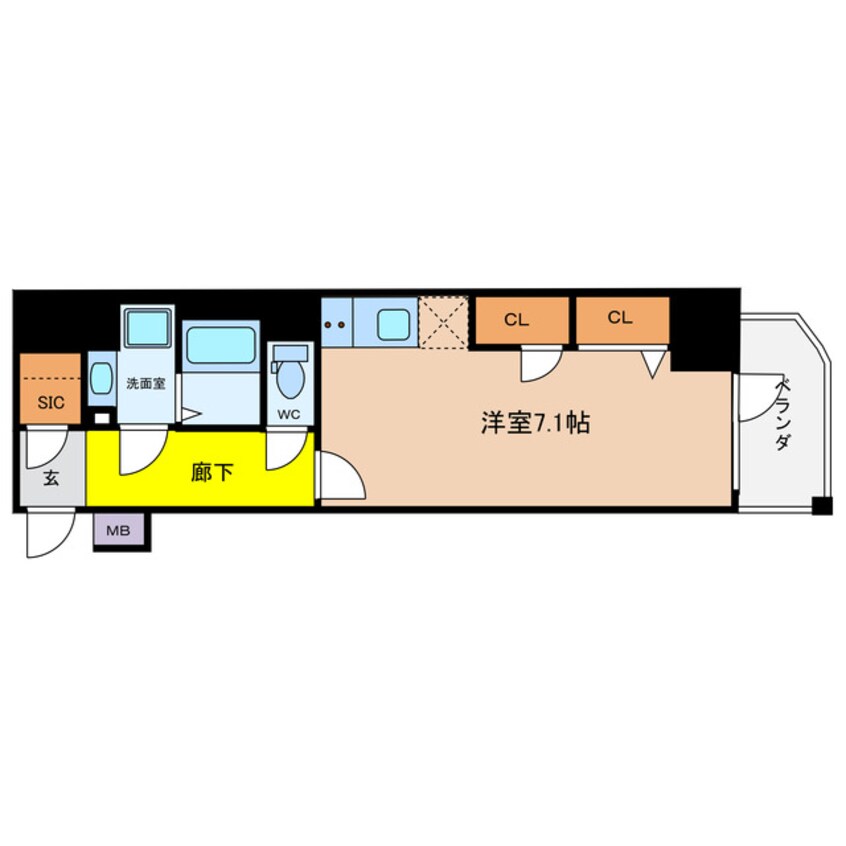 間取図 Metrosa谷町六丁目South