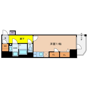間取図 Metrosa谷町六丁目South