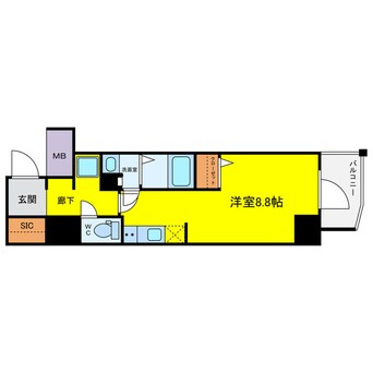 間取図 Metrosa谷町六丁目South