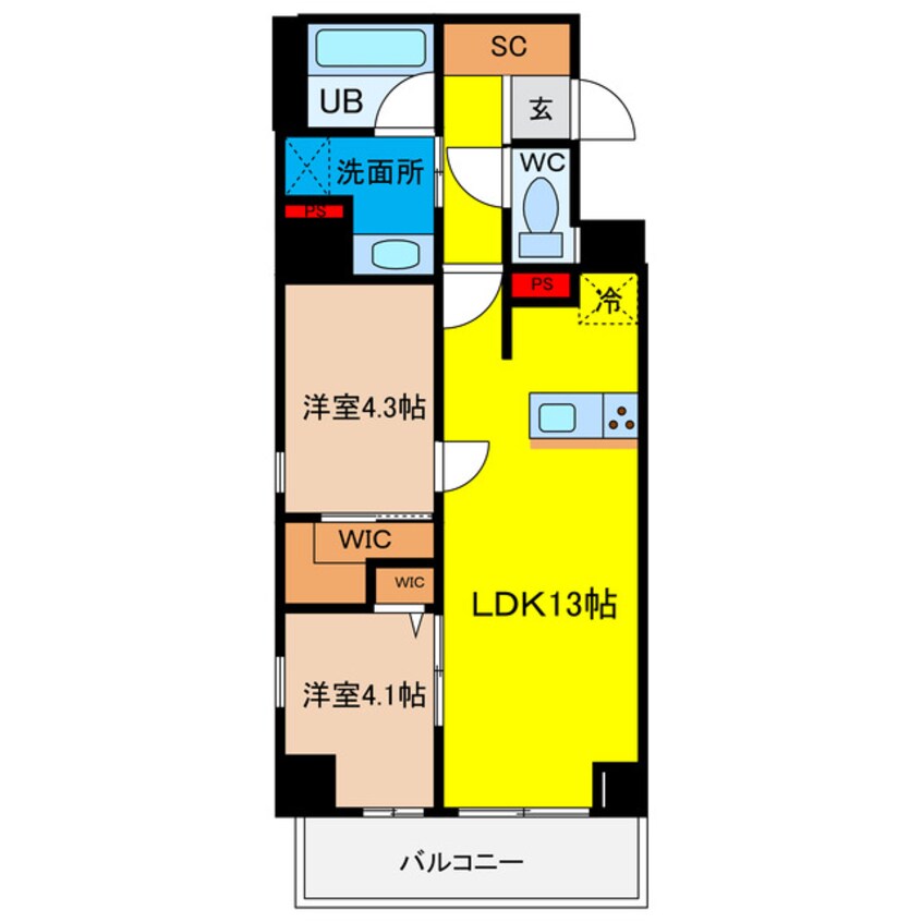 間取図 JP noie 上町台龍造寺